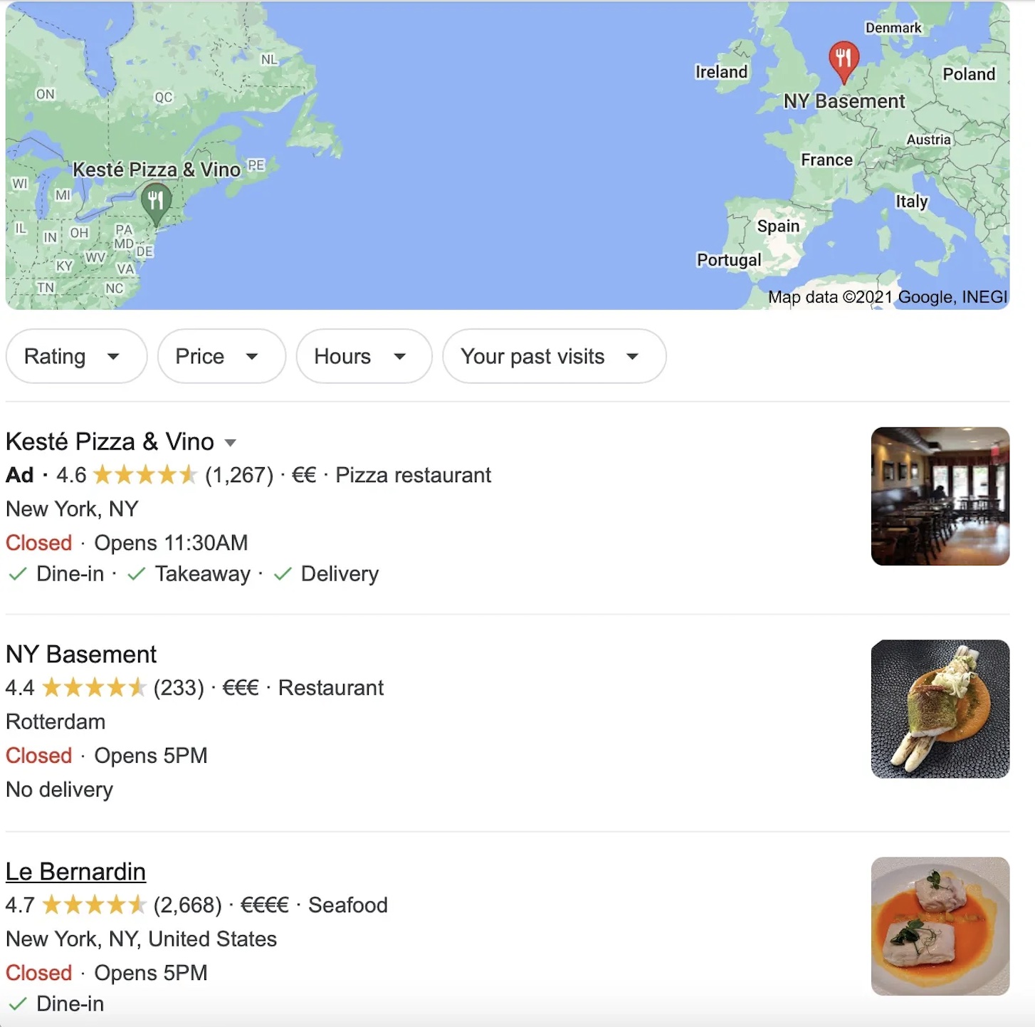 search intent example