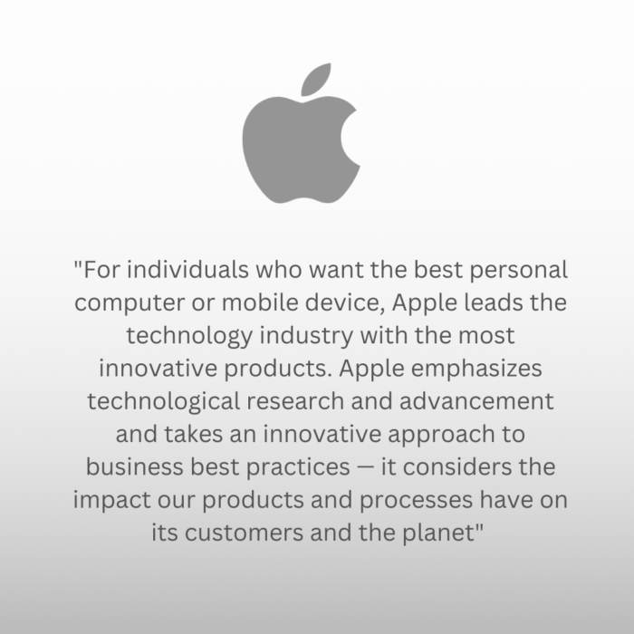 Apple Positioning Statement