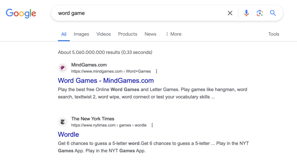 Woordspel google zoeken
