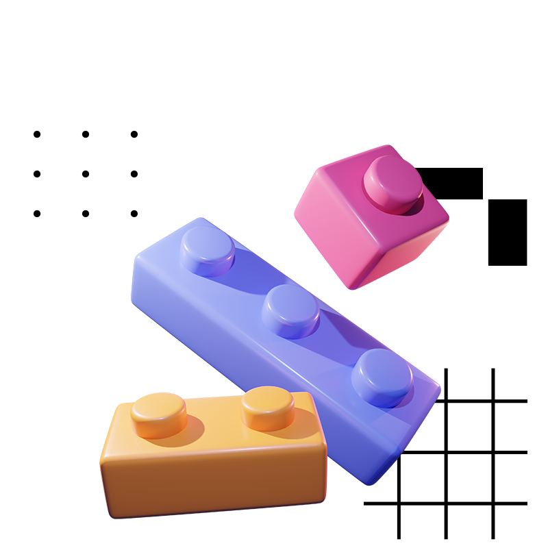 Colorful building blocks representing advanced attribution tracking in digital marketing